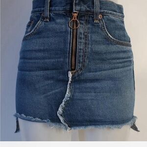 rag & bone Asymmetrical Denim Blue Skirt